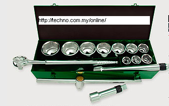 TOPTUL 14PCS 1"DR SOCKET SET (GCAD1403)